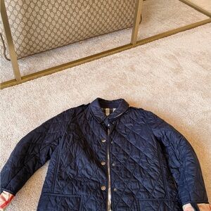Burberry Navy Quilted Kids Puffer Jacket